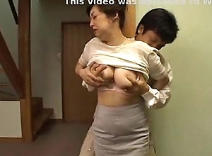 Japanese simulate mom milf nigh big tits getting pleasured