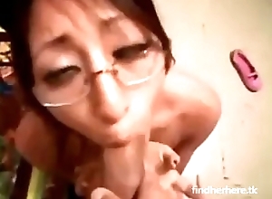 sexy asian with glasses blowjob coupled with fucking findherhere.tk