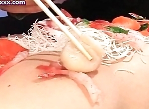 Sublime asian babe sucking huge penis