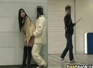 Japanese Chick Flashing And Shafting In Public