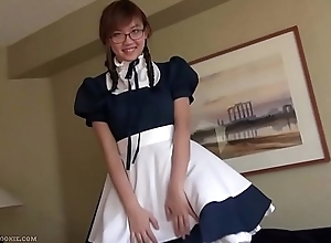 Staggering ho busty UK asian maid n glasses solo