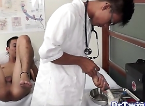 Asian doctor rimming twink redress up