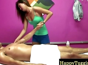 Asian masseur gets her client unpredictable intensify