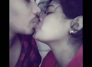 Liplock hawt giving a kiss Desi Girlfriend vs tweak