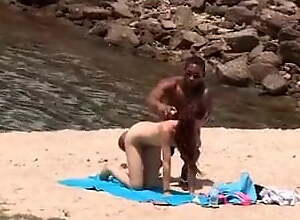 Big dicked Jesus Reyes finds and fucks a girl within reach the beach
