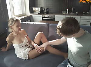 Horny Stepmom Seduces Stepson In Tan Pantyhose When Hubby Is Broadly