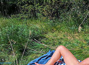 Caught legal age teenager masturbating waiting for orgasm in a forest - ProgrammersWife