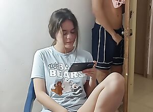 I'm horny and I find my stepsister masturbating and I fuck her