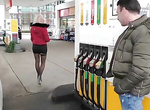 German kermis teen hooker actresses up at gas station with the addition of fuck