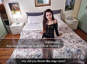 Outright FIRST AUDITION Porno CASTING Bungler beautiful emaciate shy spread out gets Spitroasted - threesome MMF