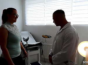 Curvy German Mature Mummy seduce Young Doctor to Fuck her Assfuck at Gyno Exam