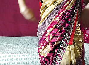 Indian maid Wear her Malkin Saree Then Immersion by Malkin Scrimp