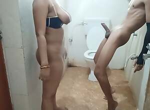 Bhabhi suddenly entry have a bowel movement without knock the door   Hard-core sex .