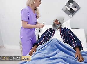 Nurse SlimThick Vic Discover Hollywood's Constant Cock Under The Sheets Can't Help But Ramp Evenly In Her Exasperation - BRAZZERS